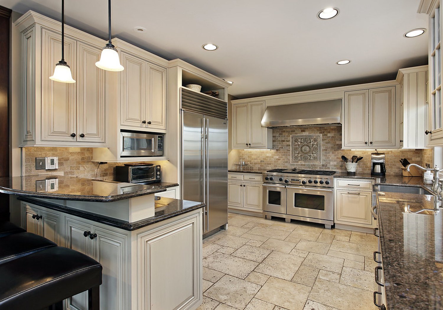 A kitchen, counters clear &mdash; representative imagery, not a specific Perham Services job