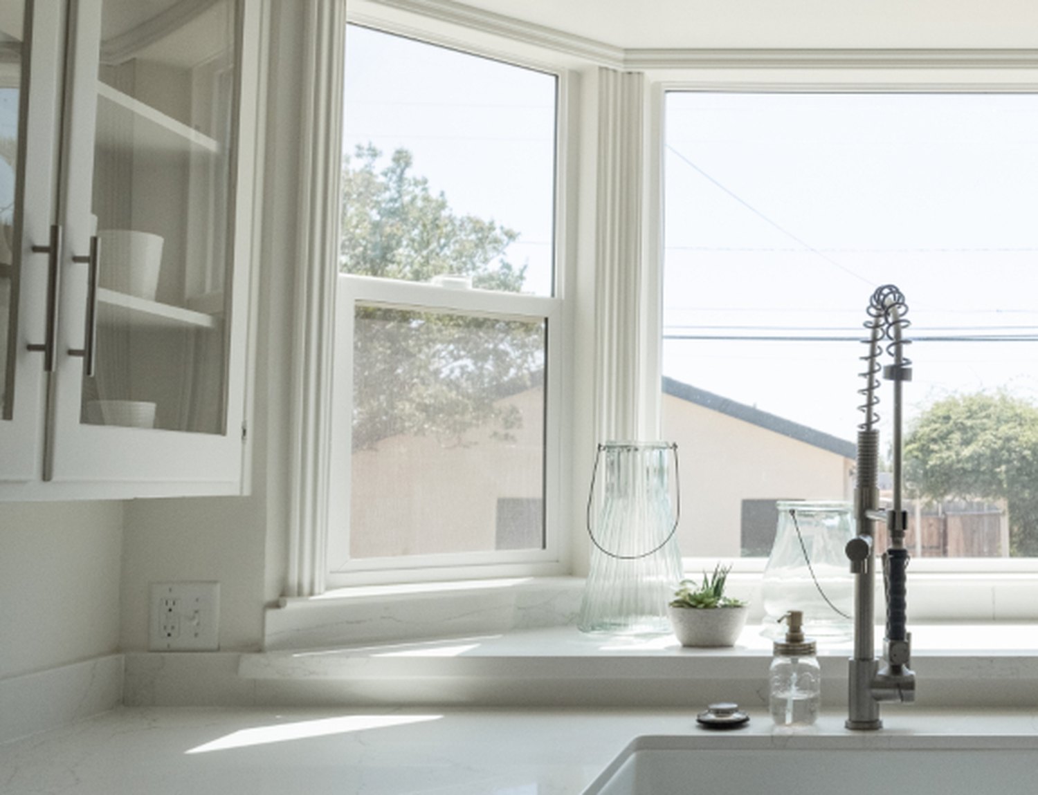 Window washing &mdash; representative imagery, not a specific Perham Services job